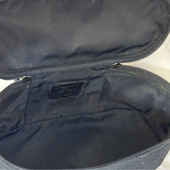 VTG Christian Dior Trotter Black Vanity Makeup Case Pouch . Double Zip Around - Picture 2 of 7